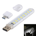 8LEDs 5V 200LM USB LED Book Light Portable Night Light, with Type-C Adapter, with Type-C Adapter
