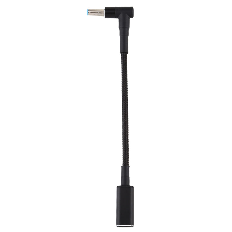 PD 100W 18.5-20V 4.5 x 0.6mm Elbow to USB-C / Type-C Adapter Nylon Braid Cable for HP