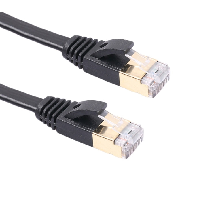 5m CAT7 10 Gigabit Ethernet Ultra Flat Patch Cable for Modem Router LAN Network - Built with Shielded RJ45 Connectors (Black)