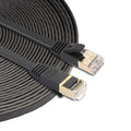 10m CAT7 10 Gigabit Ethernet Ultra Flat Patch Cable for Modem Router LAN Network - Built with Shielded RJ45 Connectors, Length: 10m