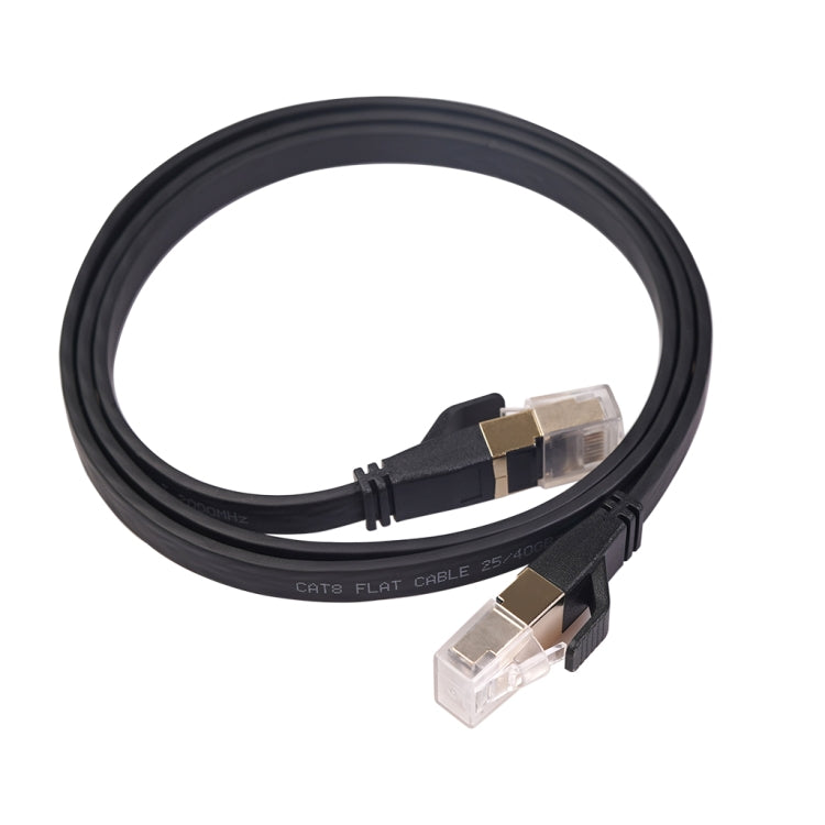 CAT8-2 Double Shielded CAT8 Flat Network LAN Cable, Length: 1.8m, 1.8m