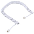 4 Core Male to Male RJ11 Spring Style Telephone Extension Coil Cable Cord Cable, Stretch Length: 3m(Black)