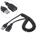 1.5m High Speed USB 3.0 Male to Female Retractable Spring Extension Cable, USB 3.0 Male to Female