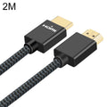 ULT-unite Gold-plated Head HDMI 2.0 Male to Male Nylon Braided Cable, Cable Length: 2m(Black)