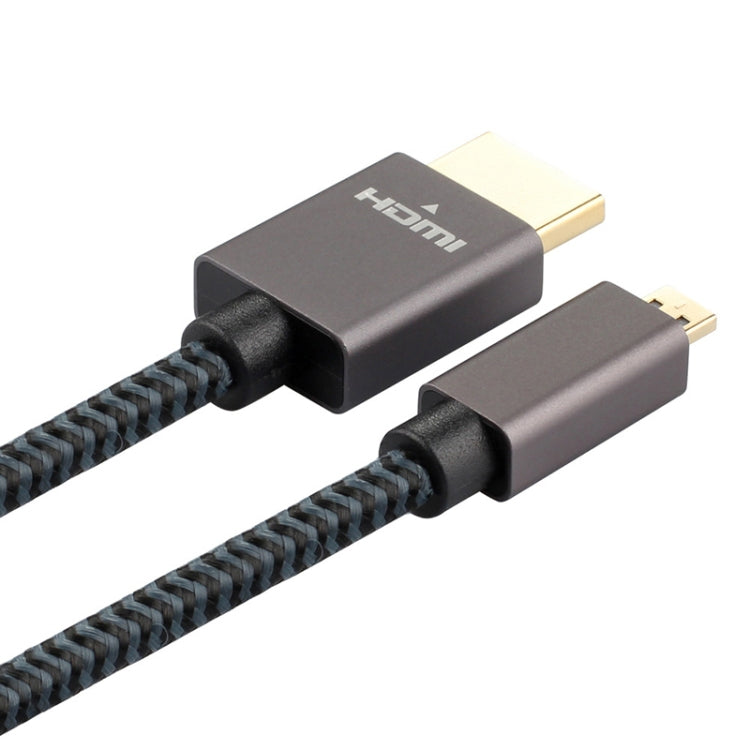 ULT-unite Gold-plated Head HDMI Male to Micro HDMI Male Nylon Braided Cable, Cable Length: 1.2m (Black)