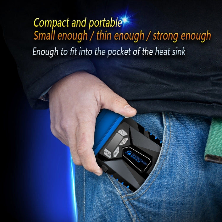 Ice Troll 5 COOLCOLD Portable Laptop Cooling Fan Air Cooler Speed Adjustable High Performance Notebook Fan Cooler Controller(Black)