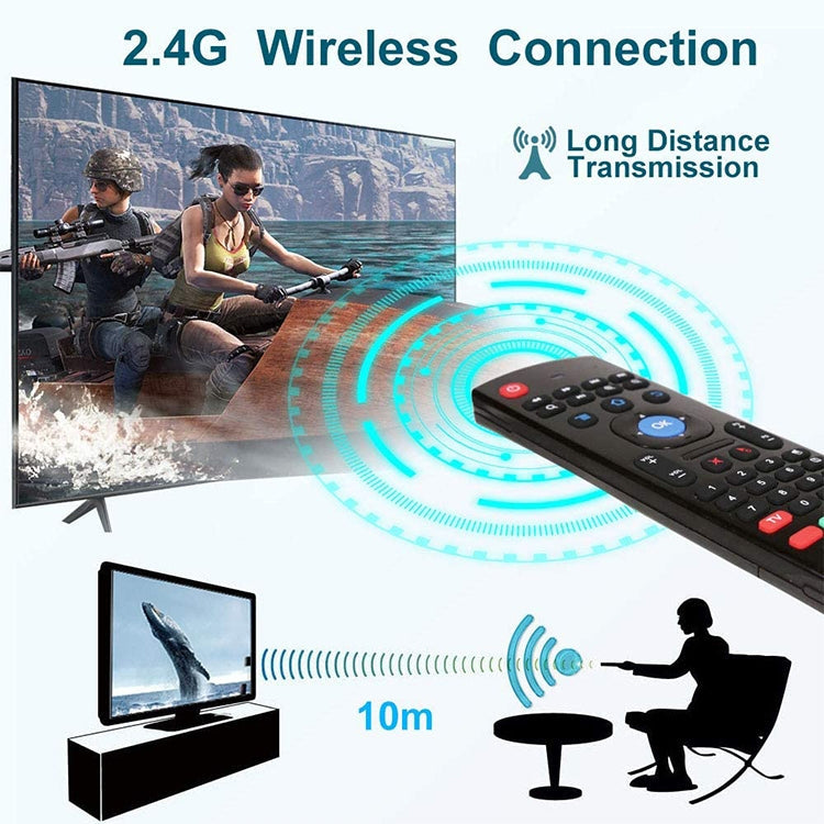 MX3-L Standard Version 2.4GHz Fly Air Mouse Wireless Keyboard Remote Control, Standard Version