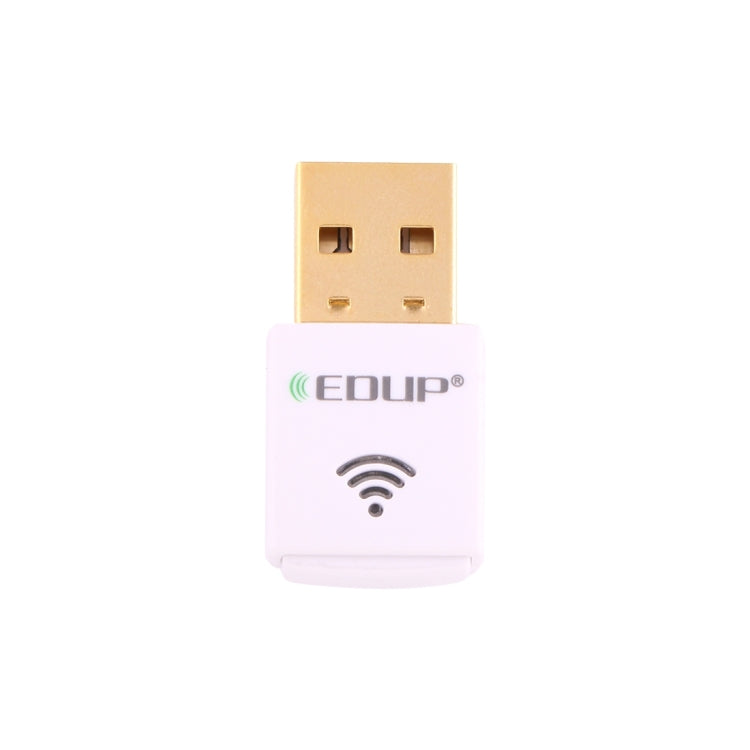 EDUP EP-AC1619 Mini Wireless USB 600Mbps 2.4G / 5.8Ghz 150M+433M Dual Band WiFi Network Card for Nootbook / Laptop / PC(White)