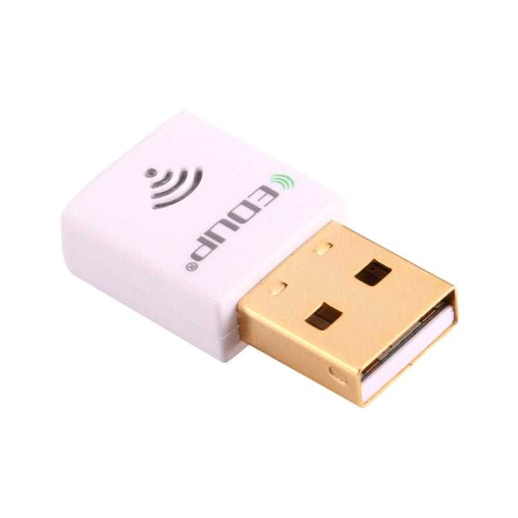 EDUP EP-AC1619 Mini Wireless USB 600Mbps 2.4G / 5.8Ghz 150M+433M Dual Band WiFi Network Card for Nootbook / Laptop / PC(White)