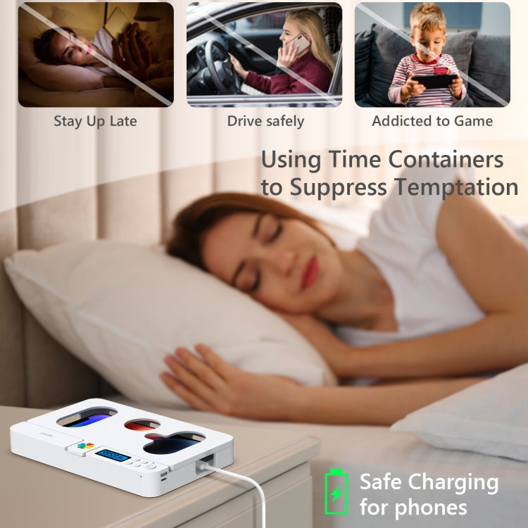 Self-discipline Smart Phone Lock Timing Box (White)