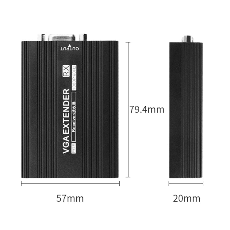 Measy VGA1815 VGA Extender Transmitter and Receiver Converter, POE Single Power Supply, Transmission Distance: 150m(US Plug)