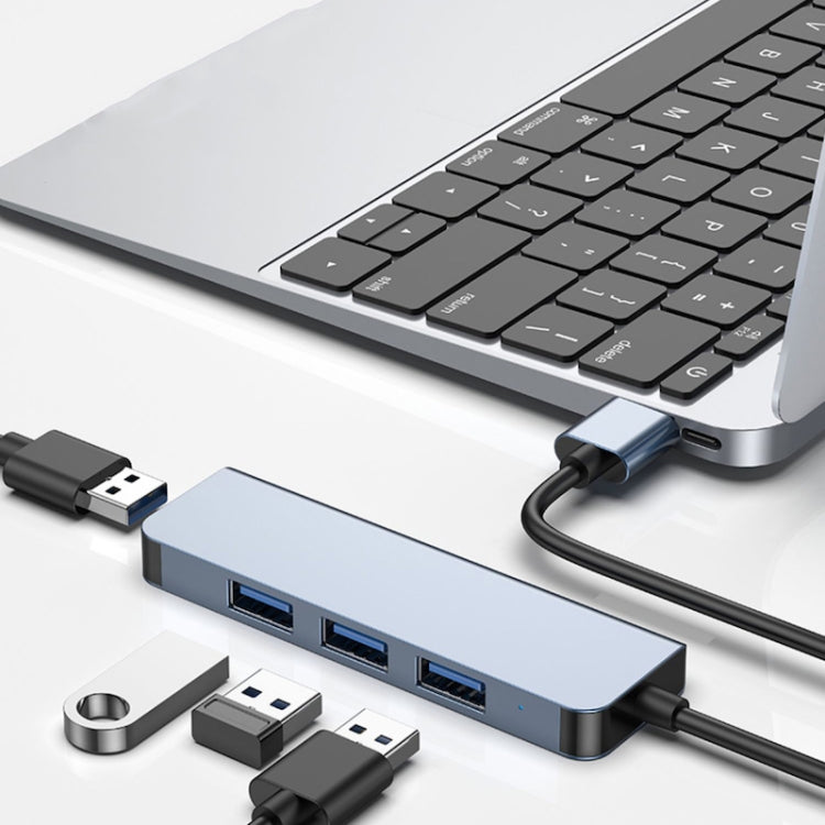 BYL-2013U3 12cm 4 in 1 USB to USB3.0x4 HUB Adapter