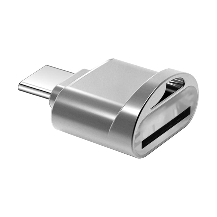 USB-C / Type-C 3.1 to Micro SD Card (TF Card) Reader Adapter, Silver