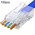 100pcs /Pack Cat5e RJ45 Connector Unshielded Pass Through Modular Plug, Gold: 3u
