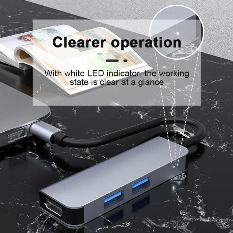 2011N 3 In 1 USB 3.0 x2  HDMI Multi-function Type-C / USB-C HUB Docking Station