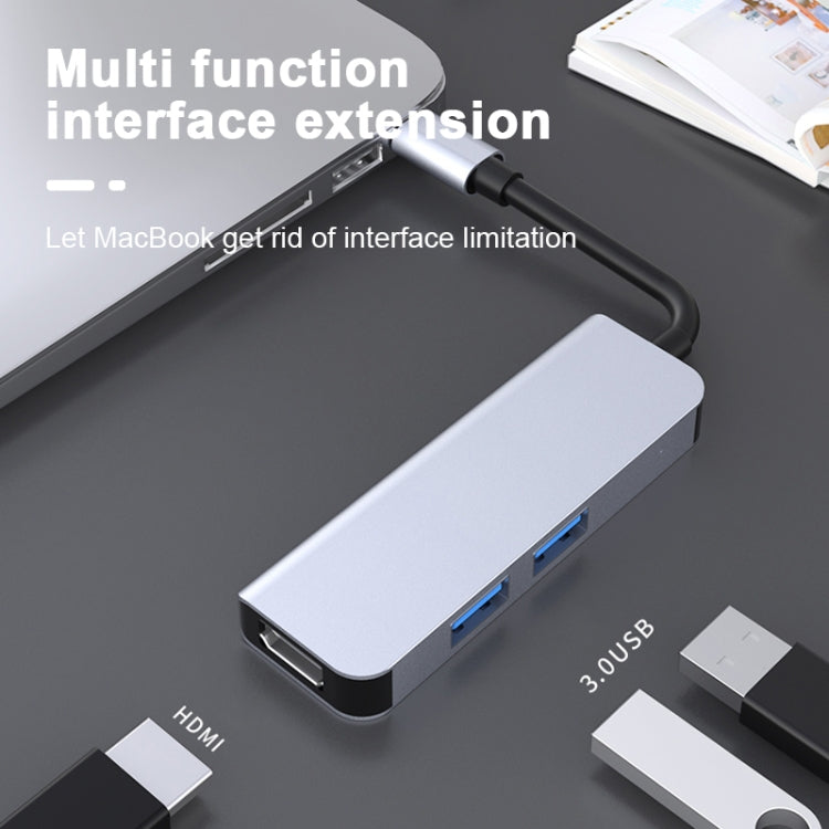 2011N 3 In 1 USB 3.0 x2  HDMI Multi-function Type-C / USB-C HUB Docking Station
