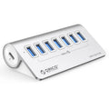 ORICO M3U7-G2 Aluminum Alloy 7-Port USB 3.2 Gen2 10Gbps HUB with 1m Cable, M3U7-G2 1m