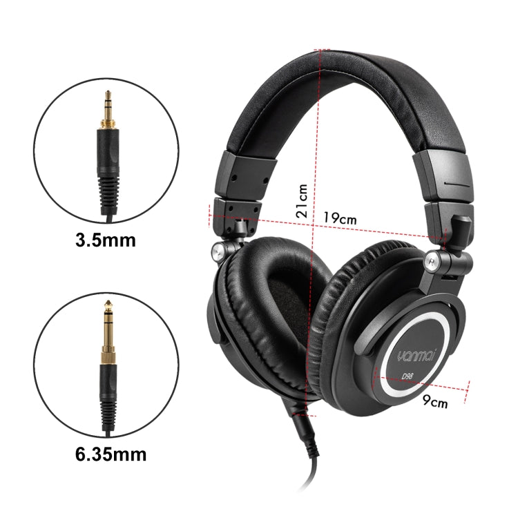 Yanmai D98 Professional Recording Monitor Headphone (Black)