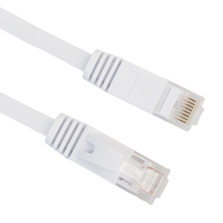 8m CAT6 Ultra-thin Flat Ethernet Network LAN Cable, Patch Lead RJ45 (White)