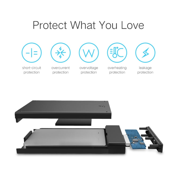 UGREEN US221 HDD Enclosure 2.5 inch SATA to USB 3.0 SSD Adapter Hard Disk Drive Box External HDD Case, Support UASP Protocol