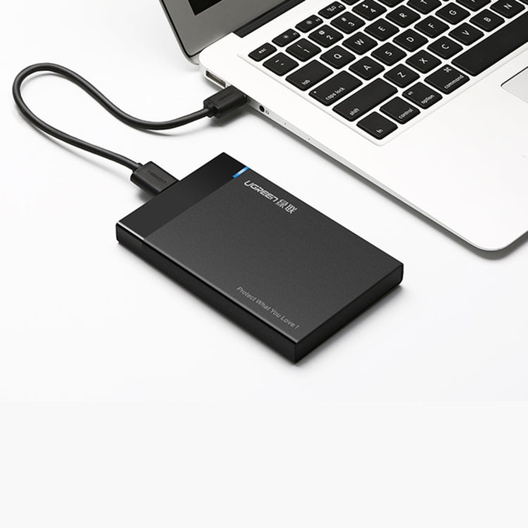 UGREEN US221 HDD Enclosure 2.5 inch SATA to USB 3.0 SSD Adapter Hard Disk Drive Box External HDD Case, Support UASP Protocol, US221 Removable Cable