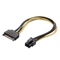 20cm SATA 15 Pin to 6 Pin PCI Express Graphics Video Card Sata Power Cable, SATA 15 Pin to 6 Pin Female