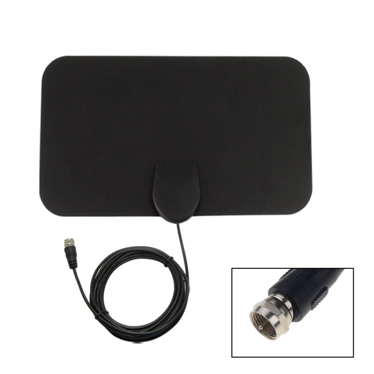 AN-1001 5dBi/25dBi Indoor  HDTV Antenna with Dual-side Sticker, VHF170-230/UHF470-862MHz(Black)