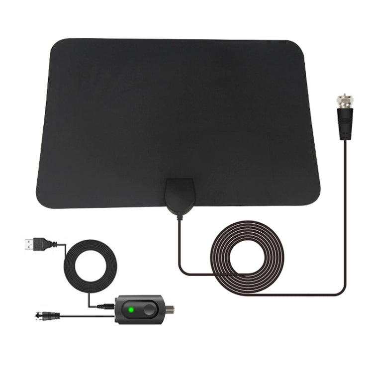 AN-1003 5dBi/25dBi Indoor HDTV Antenna, VHF170-230/UHF470-862MHz(Black)