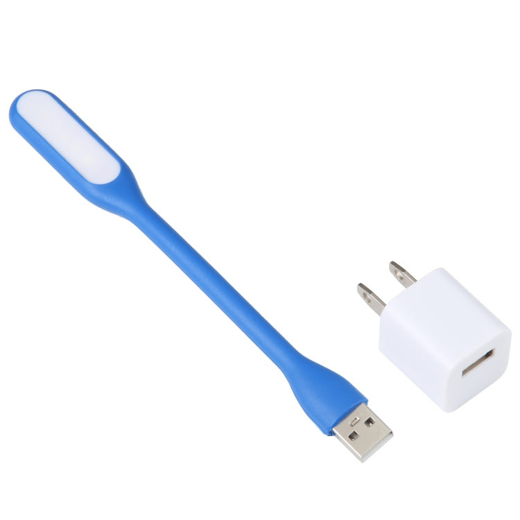 6LEDs USB Interface Flexible Reading Light with US Power Adapter, Light + Adapter