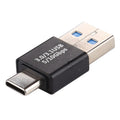 Type-C / USB-C Male to USB 3.0 Male Aluminium Alloy Adapter (Black)