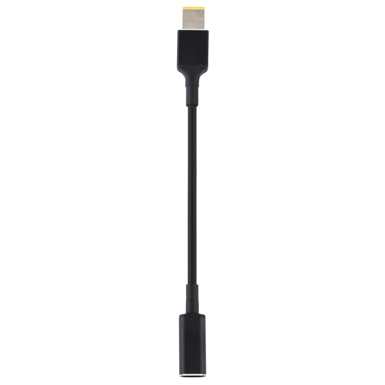 PD 100W 18.5-20V Square Plug to USB-C / Type-C Adapter Nylon Braid Cable for Lenovo
