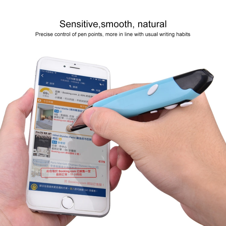 PR-06 4-keys Smart Wireless Optical Mouse with Stylus Pen Function, Grey, Blue, Red