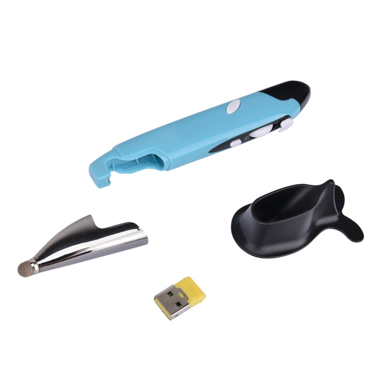 PR-06 4-keys Smart Wireless Optical Mouse with Stylus Pen Function, Grey, Blue, Red