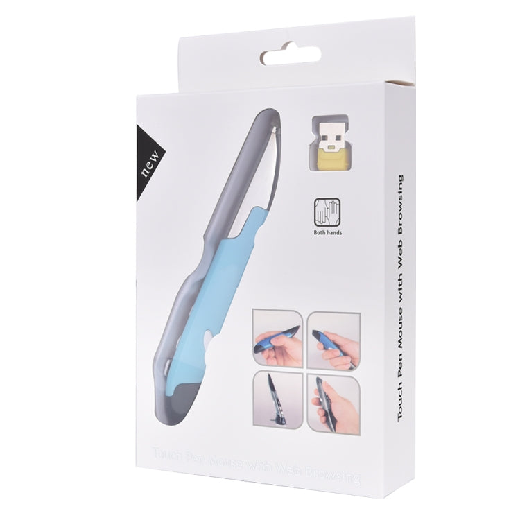 PR-06 4-keys Smart Wireless Optical Mouse with Stylus Pen Function, Grey, Blue, Red