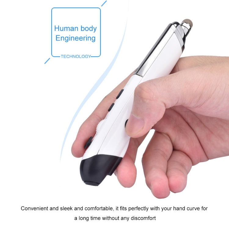 PR-08 6-keys Smart Wireless Optical Mouse with Stylus Pen & Laser Function, Laser Function White, Laser Function Black, Laser Function Grey, Laser Function Blue, Laser Function Red