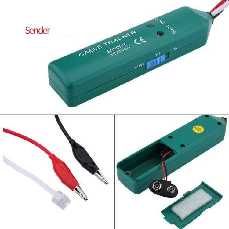 BSIDE MS6812 RJ11 & RJ45 Telephone Line Cable Tracker, Including Sender & Receiver, MS6812
