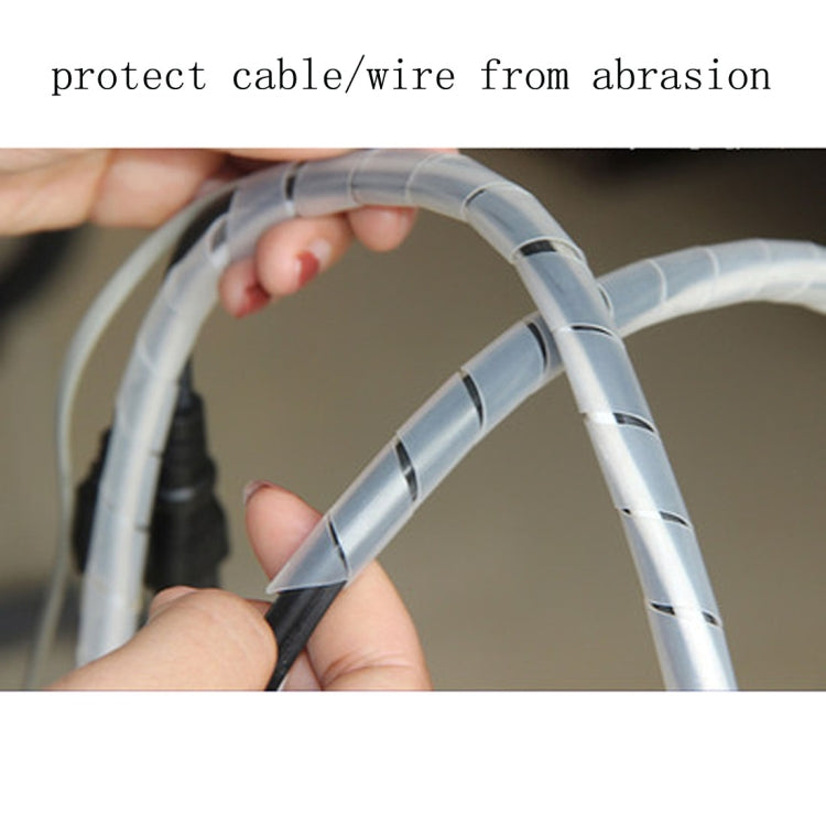 9m PE Spiral Pipes Wire Winding Organizer Tidy Tube, Nominal Diameter: 10mm, 10mm / 9m Length, 10mm /  9m Length