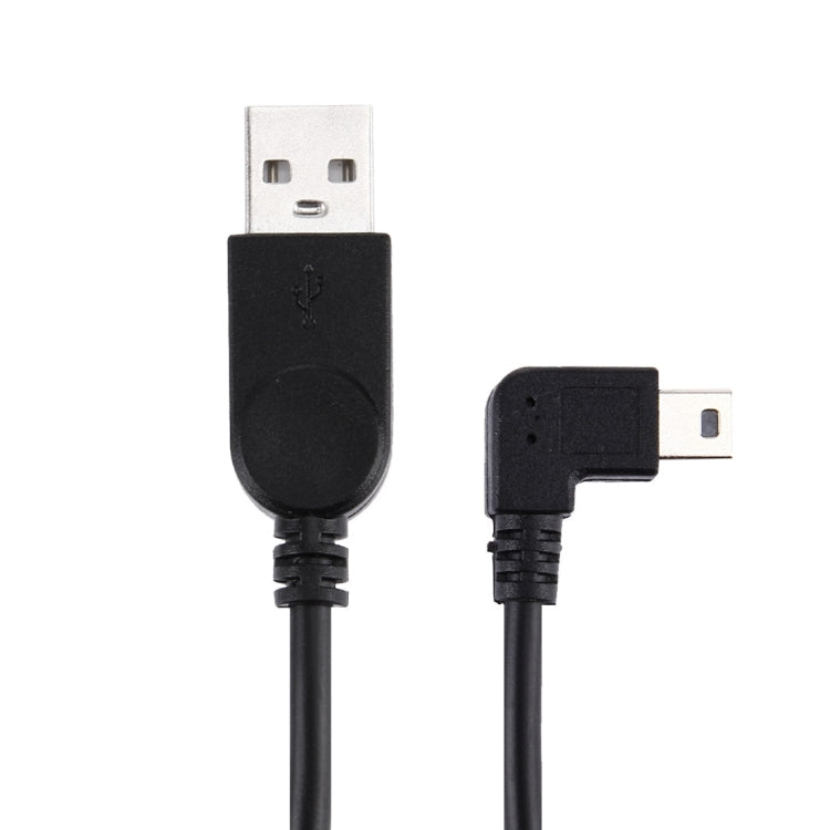 90 Degree Angle Left Mini USB to USB Data / Charging Cable, Length: 28cm, Left Angle Mini USB