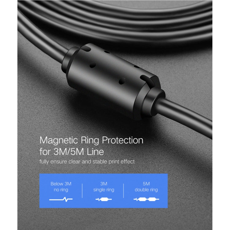 UGREEN USB 2.0 Nickel-plated Printer Cable Data Cable, For Canon, Epson, HP, Cable Length: 1m