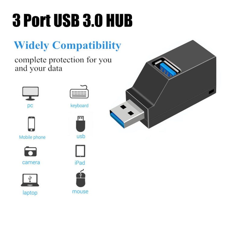 Portable Mini 2 x USB 2.0  1 x USB 3.0 HUB with Lanyard
