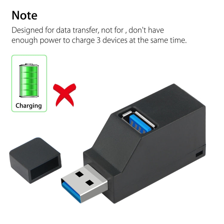 Portable Mini 2 x USB 2.0  1 x USB 3.0 HUB with Lanyard