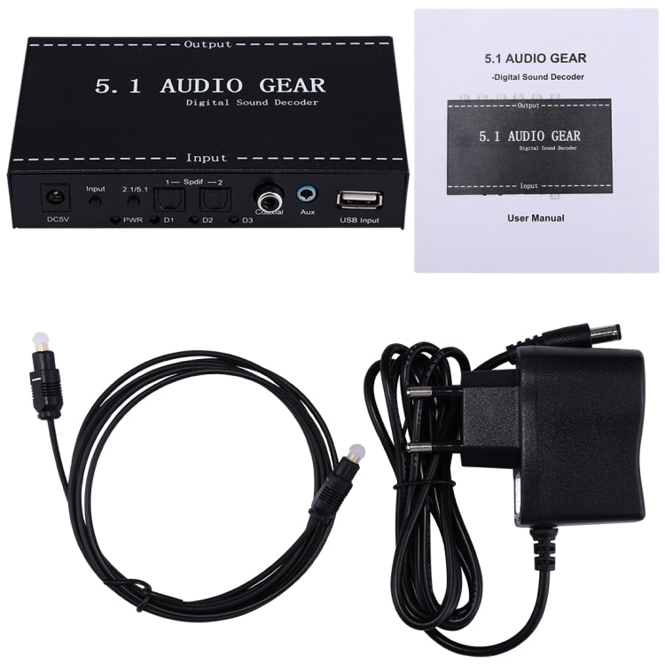 NK-A6L 5.1 Audio Gear Digital Sound Decoder, EU Plug