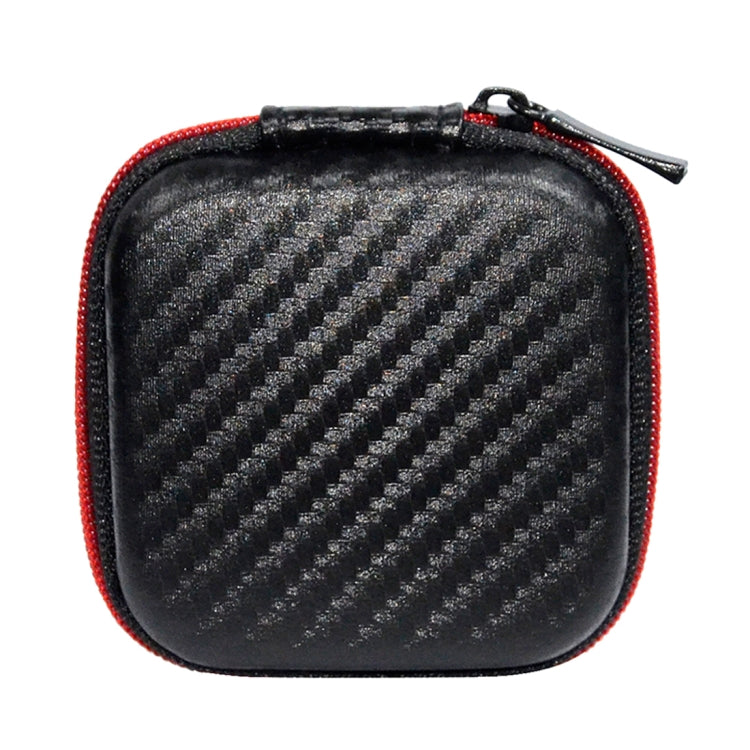 KZ Data Wire Charger Earphone Portable Carbon Fibre Texture Receiving Case(Black)