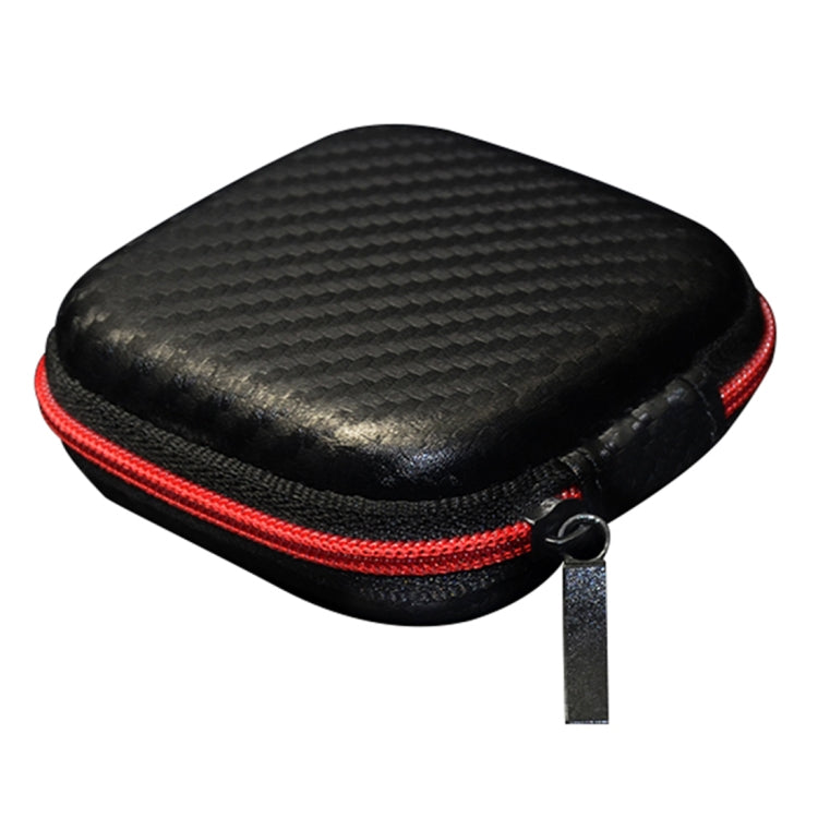 KZ Data Wire Charger Earphone Portable Carbon Fibre Texture Receiving Case(Black)