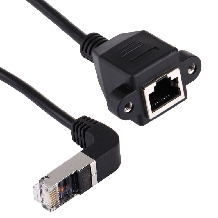 30cm RJ45 Male Bent Down to RJ45 Female LAN Extension Cable, 30cm RJ45 Male Bent Down