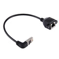30cm RJ45 Male Bent Down to RJ45 Female LAN Extension Cable, 30cm RJ45 Male Bent Down