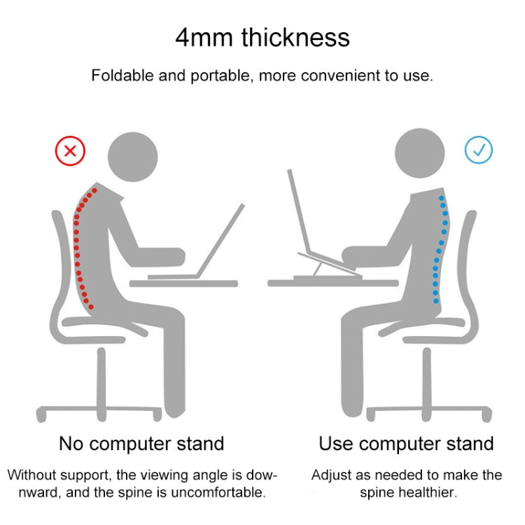 2 PCS Simple Notebook Computer Bracket Adjustable Height Increase Heat Dissipation Base Pad Holder