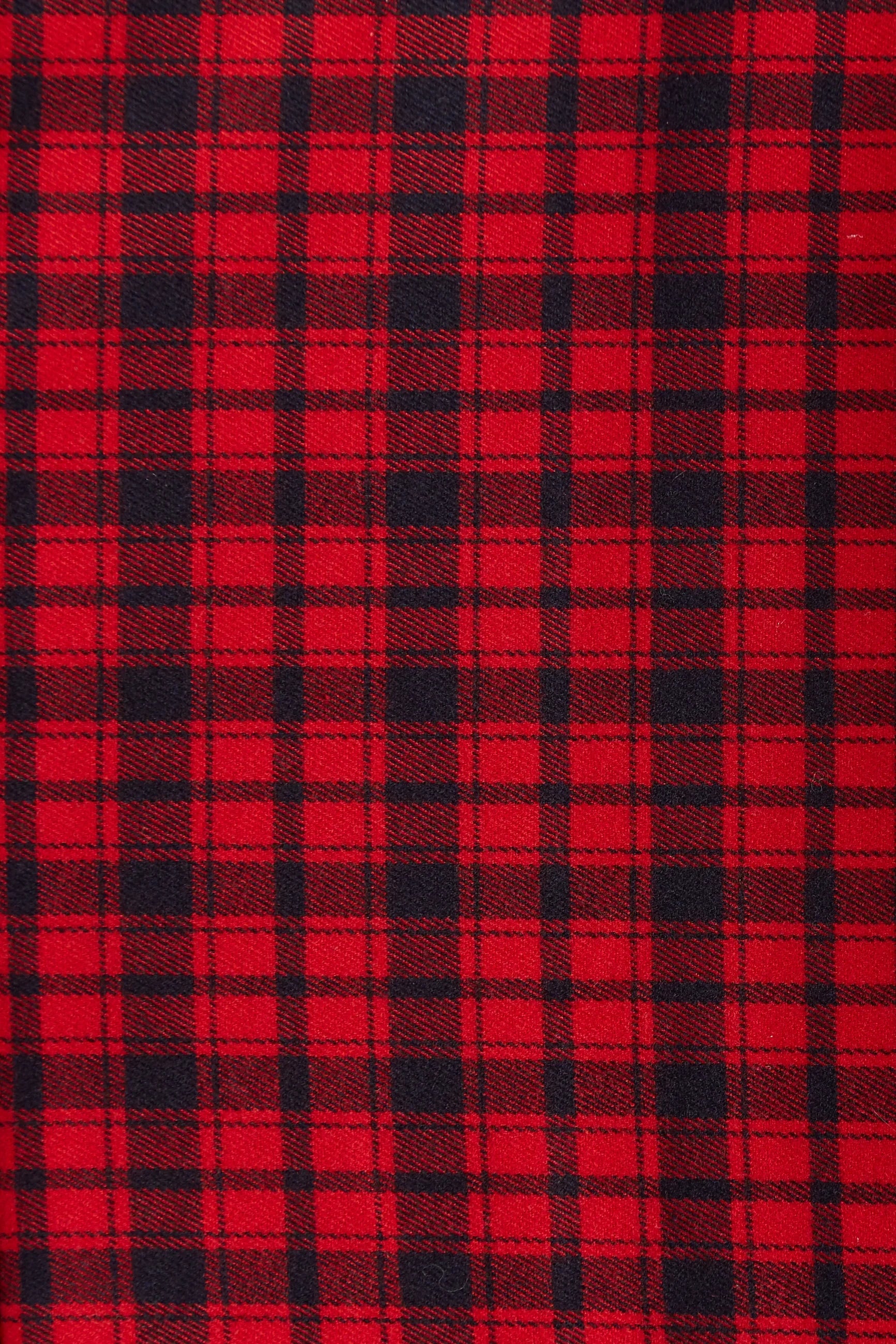 Sassa Winter Gingham Tiered Mini Dress in Red and Black