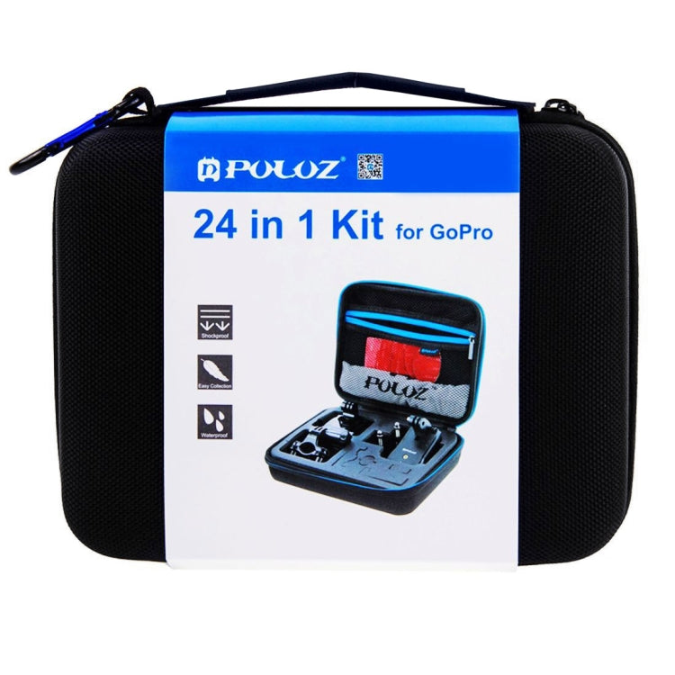 PULUZ 24-in-1 Bike Mount Accessory Kit with EVA Case for Action Cameras