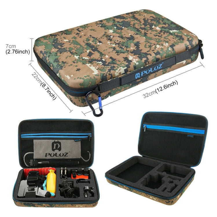 PULUZ 53-in-1 Accessory Kit with Camouflage EVA Case for Action Cameras